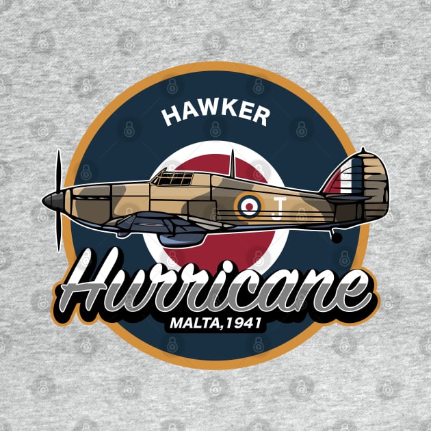 Hawker Hurricane Malta (Small logo) by TCP